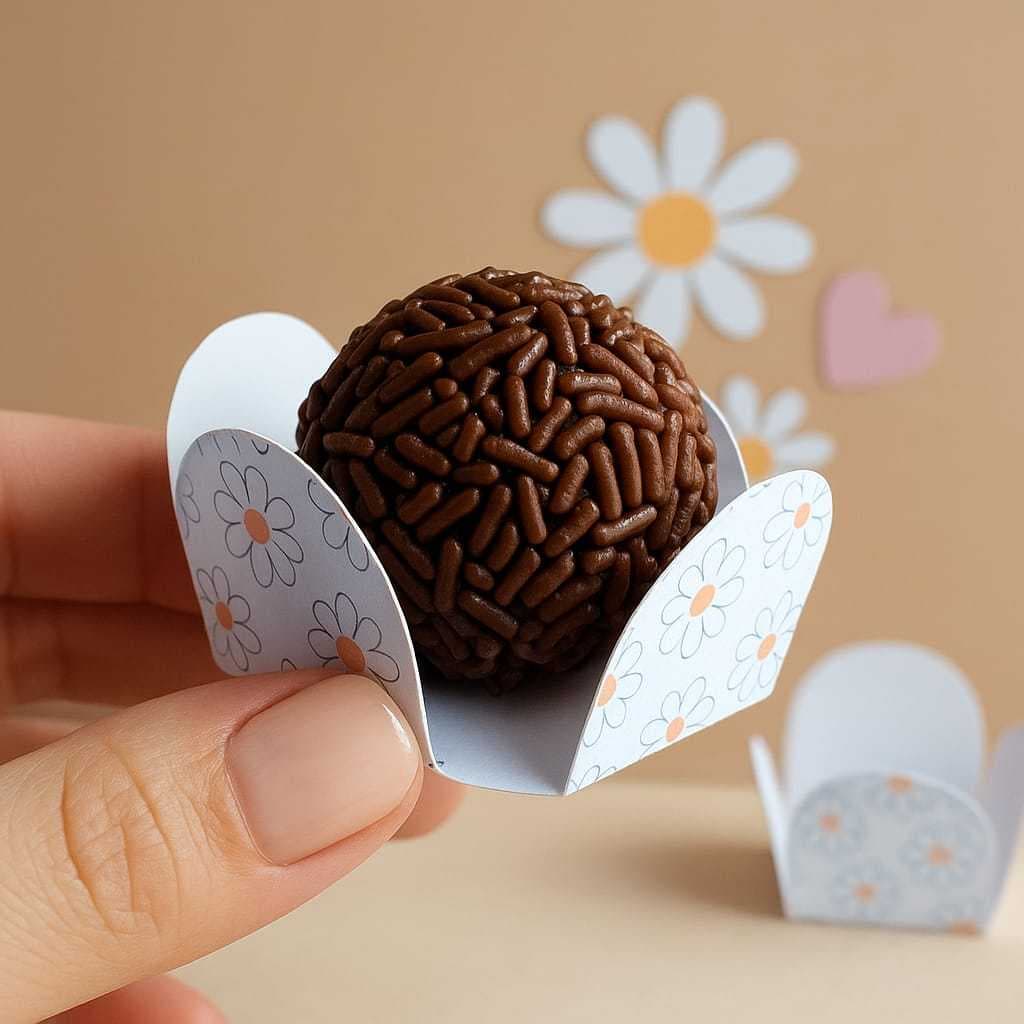 💝50- Forminhas para Brigadeiros  – Valorize seus doces com estilo! Papel resistente |  Design exclusivo |  ENVIO RÁPIDO