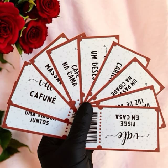 Vale Presente do Amor – Kit com Vales Românticos Personalizados | Cartões de Amor Criativos