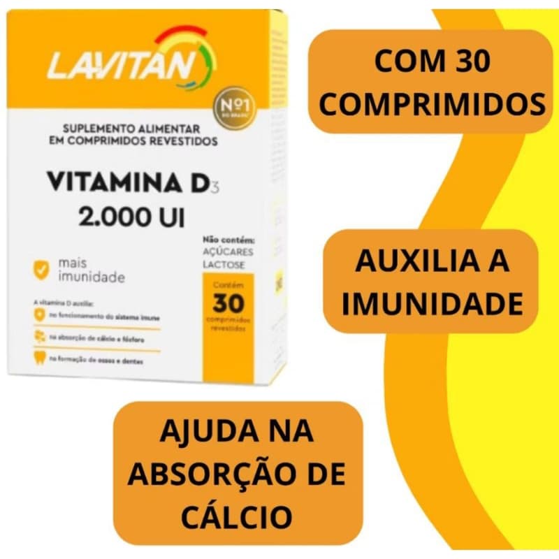 Lavitan Vitamina D 2000 UI 30 Comprimidos