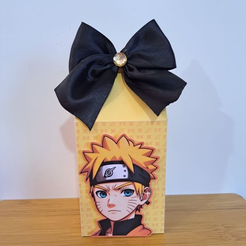 KIT CAIXA MILK NARUTO | Lembrancinhas personalizadas com laço e aplique 3D| ENVIO RÁPIDO