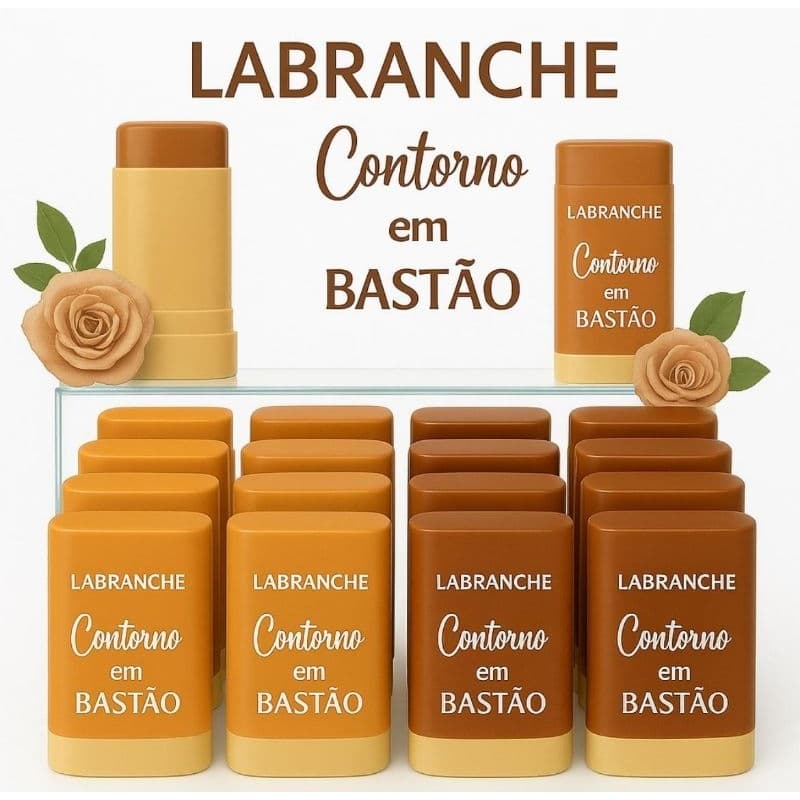 Bastão Base Contorno - Corretivo Labranche fácil aplicação e espalhabilidade/efeito natural LA7254