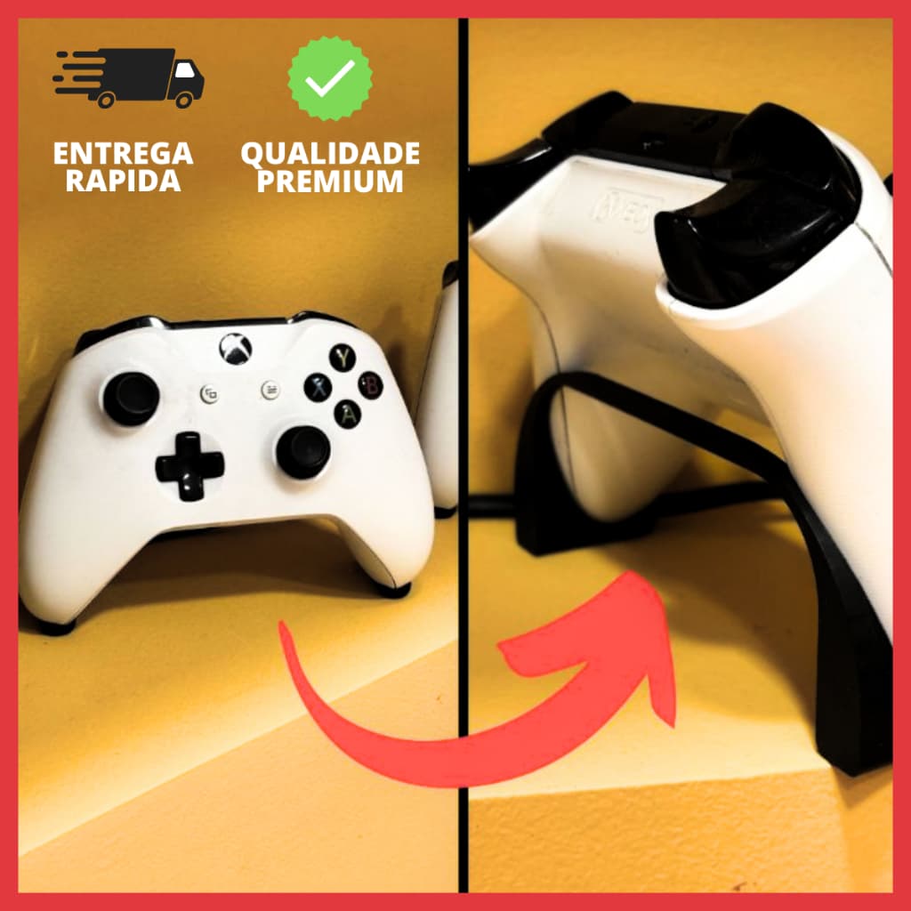 Suporte Xbox Controle KIT 2 UN  Impressão 3D Alta Qualidade – Manetes Xbox e Decoração