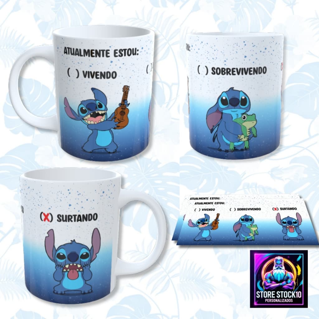 Caneca De Porcelana ou Polímero 325Ml Personalizada Frase Atualmente Estou Vivendo Sobrevivendo