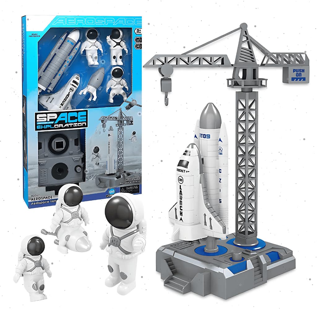 Lança Foguete Nave Espacial Brinquedo Astronauta Lançador Base Espacial