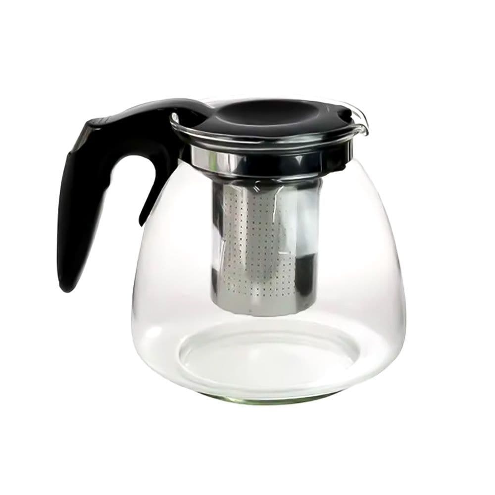 ☕Chaleira Bule De Vidro Com Infusor Chá Café Inox 950ml