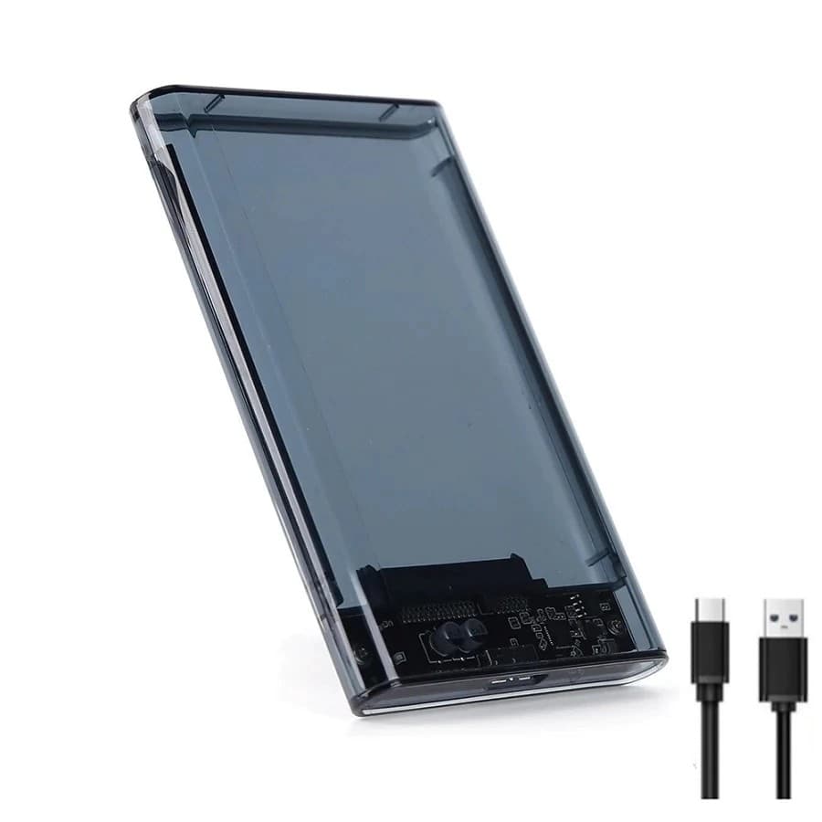 Case de disco rígido com design transparente,  velocidade de transferência, 2.5 "HDD