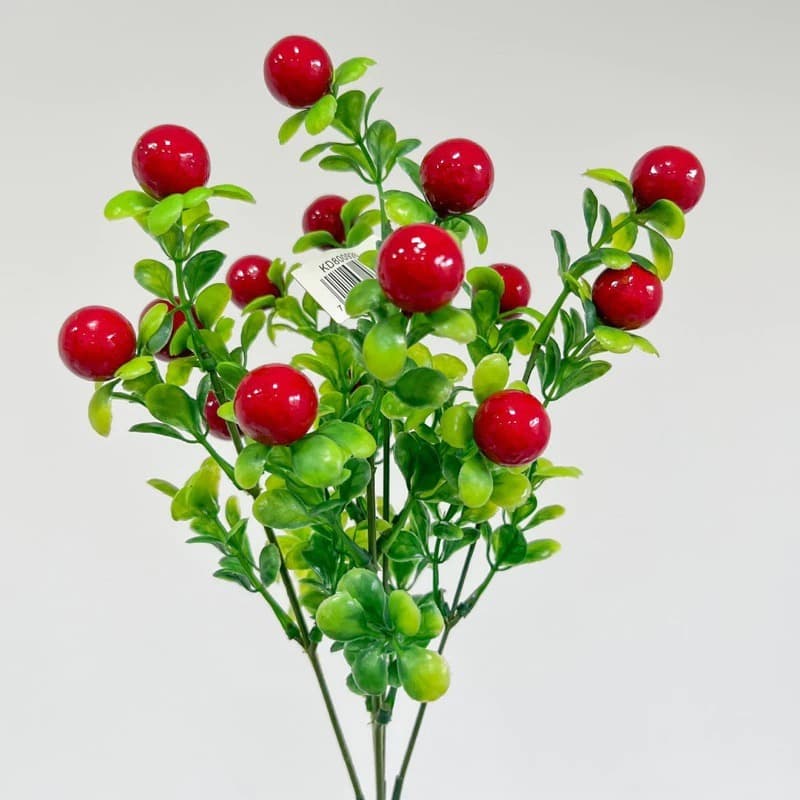 Buque de cerejinha - Mini Frutas de natal Artificiais para Decoração Casa Casamento - KD800926