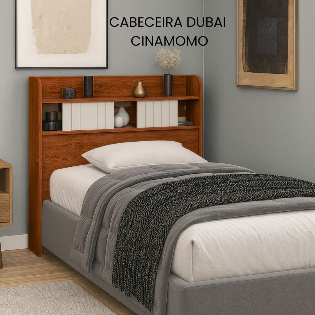 Cabeceira Dubai Portas De Correr Decorativa Em MDF Cama De Solteiro Box 97cm Cinamomo