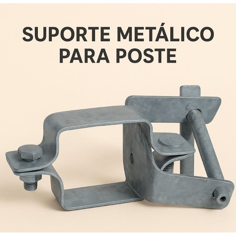 Braçadeira Galvanizada para antena, poste, Câmera ou Refletor