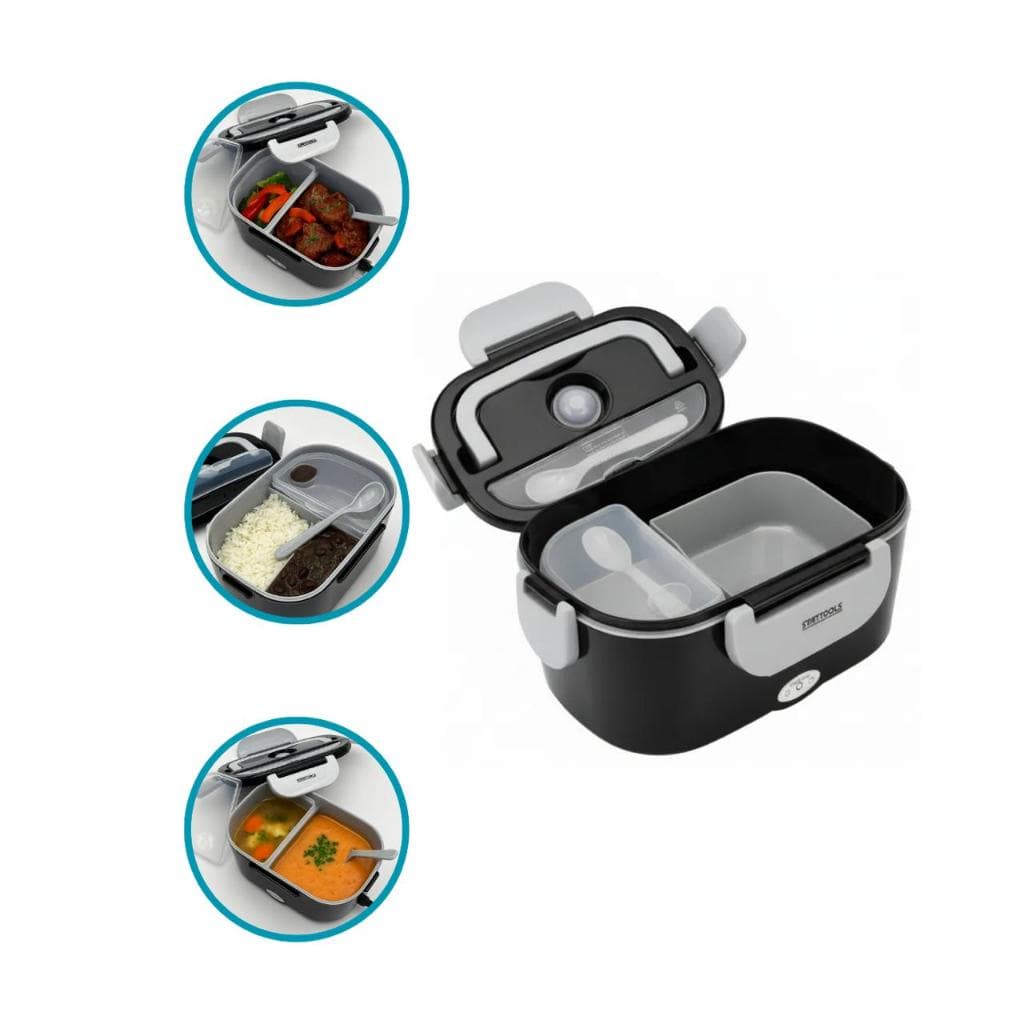 Marmiteira  Elétrica Marmita Térmica Bivolt Esquenta rápido Portátil 60W 1,5 Litros - Preta