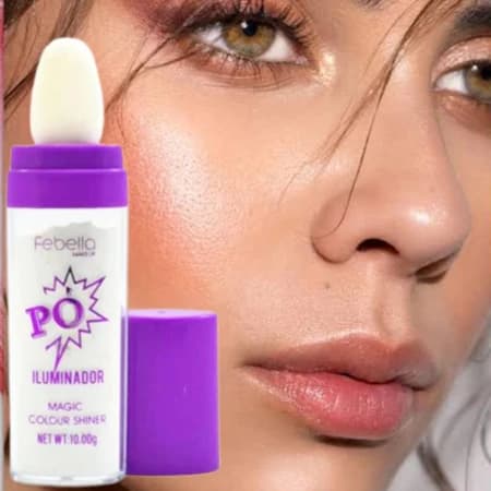 po de fada maquiagem iluminador facial e corporal