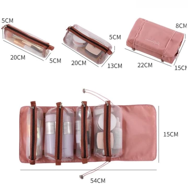 Bolsa Necessaire Estojo de Maquiagem Cosmético Viagem Compartimento Destacáveis M28-0321