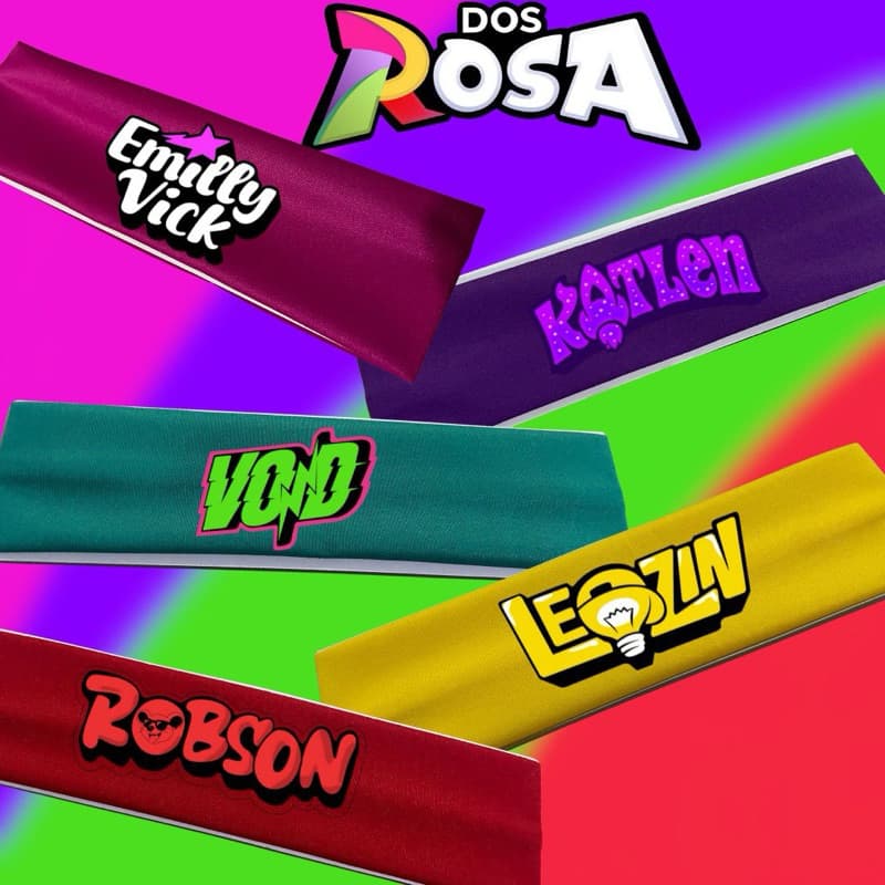 Faixa testeira personalizada os rosas/ qualidade e conforto/ ideal para presentes