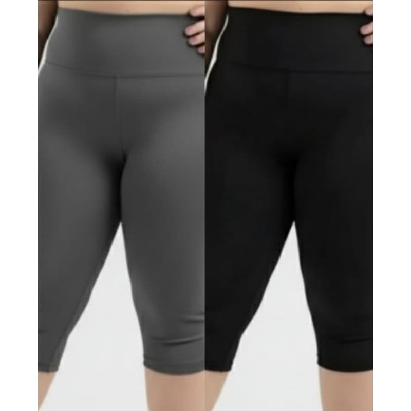 Kit 2 calças Capri Premium Fitness suplex grosso P, M ,G ,GG ao Curve Plus Size G1-G2-G3 e G4,G5, G6, G7