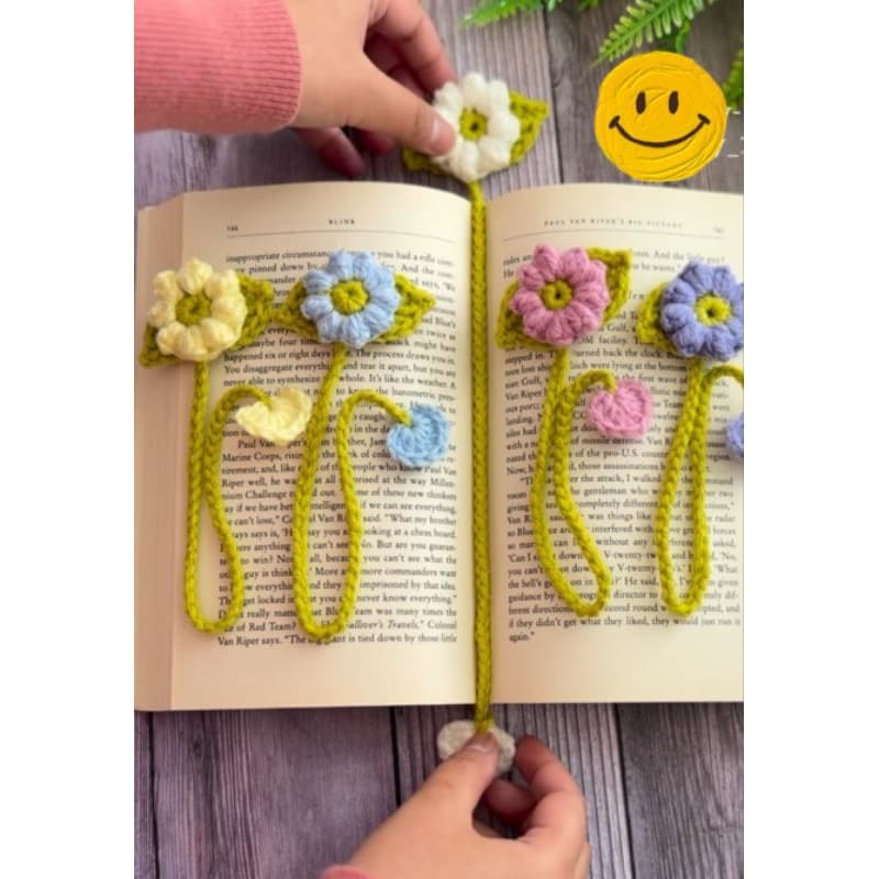 kit marca páginas feito a mão em croche