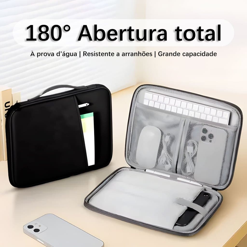 Capa para tablet de 11/13 polegadas  Bolsa de transporte para iPad com múltiplos compartimentos  alça