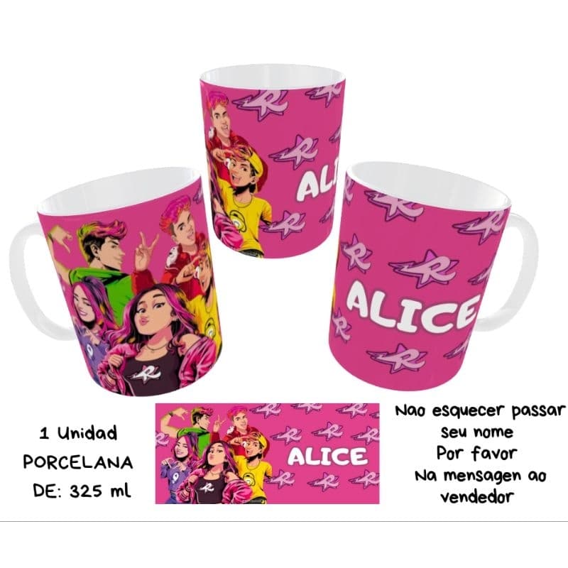Caneca Personalizada Emili Vick Con Seu Nome 1 Unidad de Porcelana
