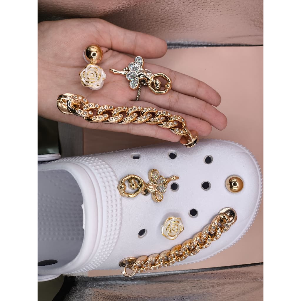 Kit PIN Bailarina Corrente Flor Dourada