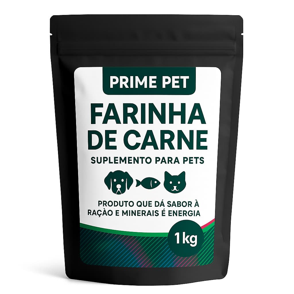 Farinha de Carne Osso 2kg Hortas Árvores Plantas Flores Suplemento Proteico Cálcio Fósforo Ração Animal Gato Cachorro