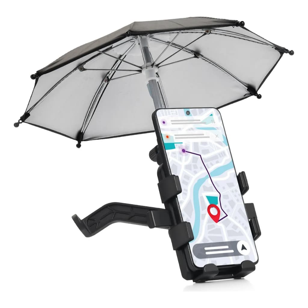 Suporte de Celular para Moto com Mini Guarda-Chuva Removível OR-SP25