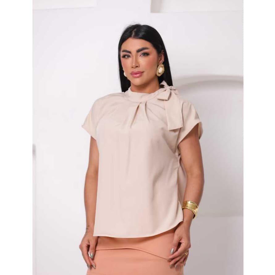 Blusa feminina com laço no ombro elegante- charmosa