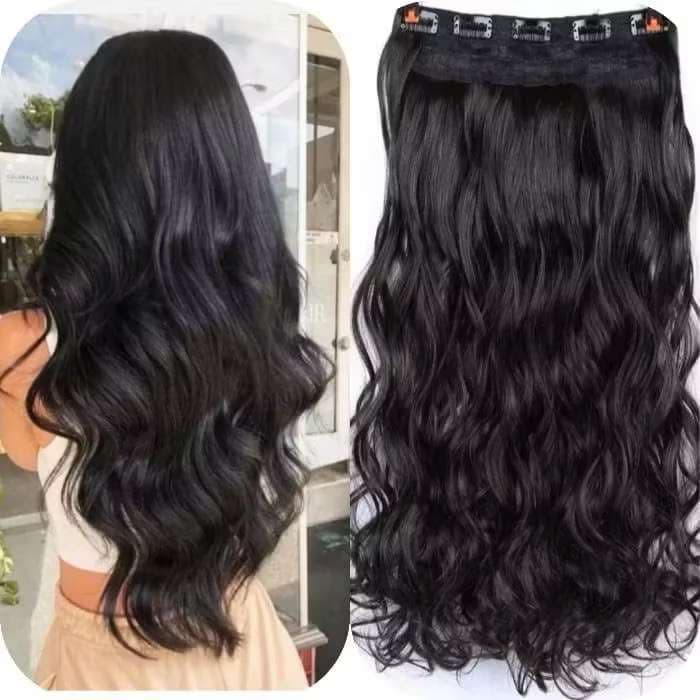 Aplique Extensão de Cabelo 100% Orgânico tic-tac - Liso/Ondulado - para festa