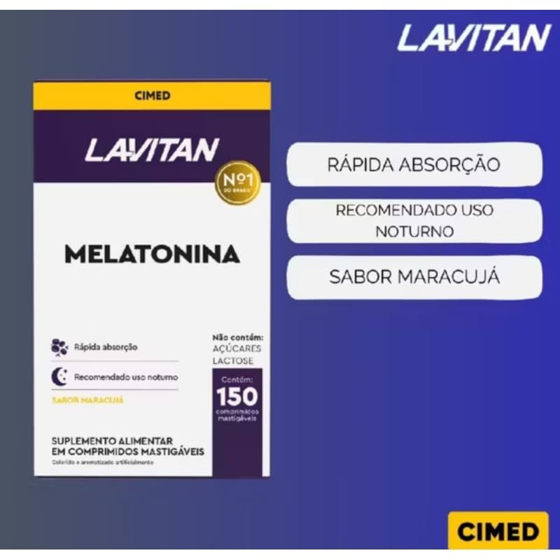 Lavitan Melatonina 150 Comprimidos Sabor Maracujá
