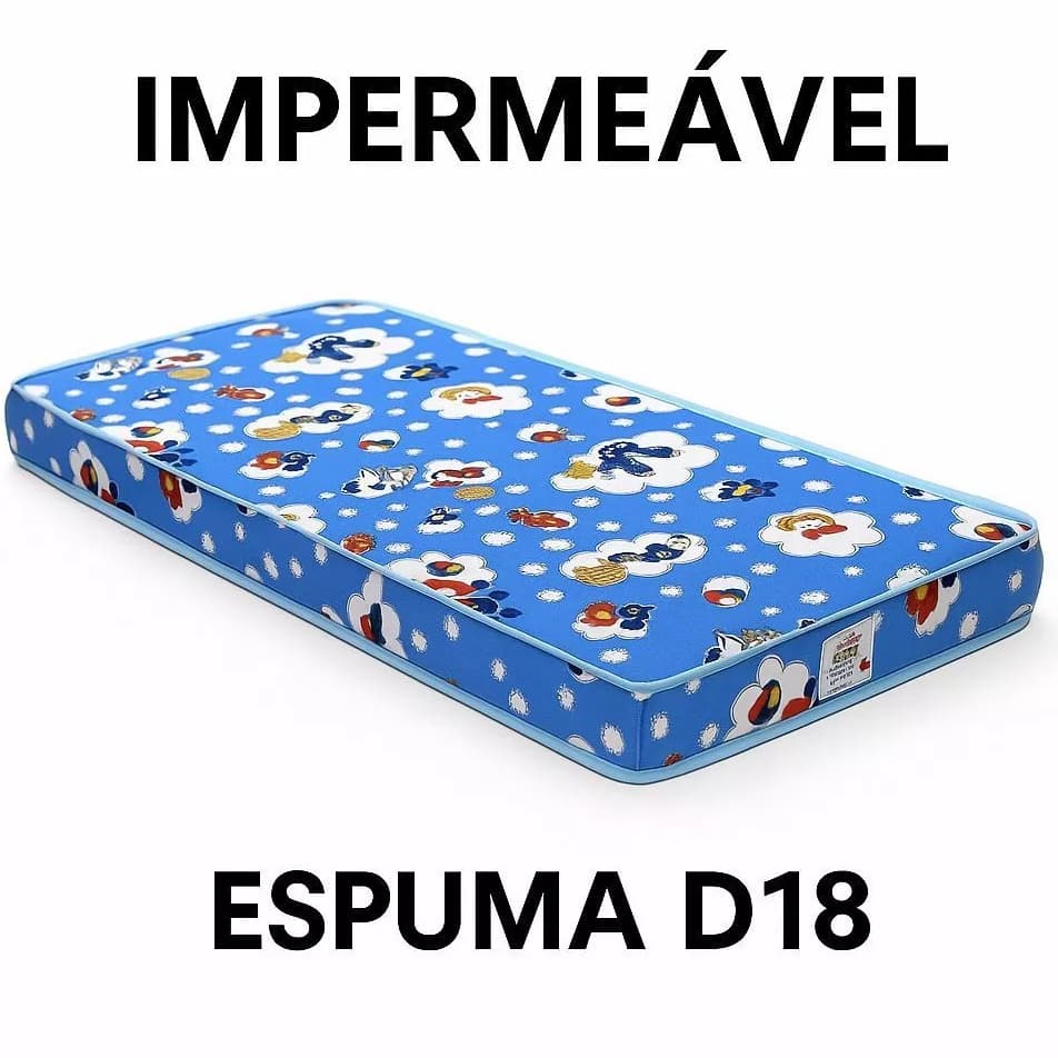 Colchão ORTOBOM Baby Berço e Cama 60x130x10 Physical D18  Infantil Criança Bebe Chiqueirinho Padrão Nacional