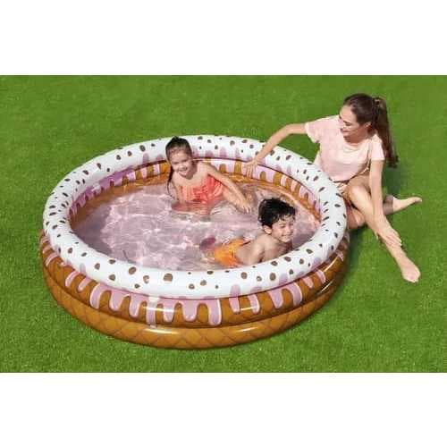 Piscina Inflável P -3 Anéis 390 Litros Infantil + Bomba - Donuts