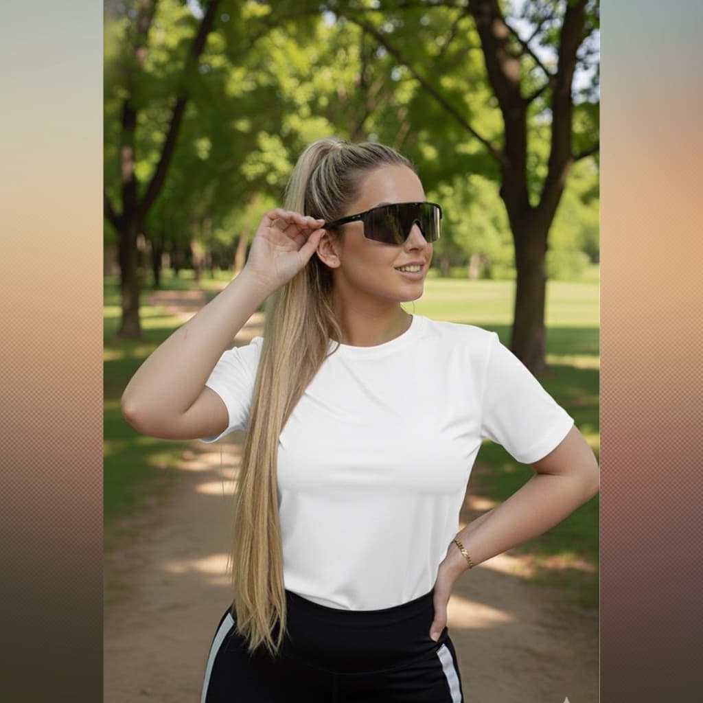 T-Shirt Feminina Casual Básica Camisa 100% Algodão Envio Imediato