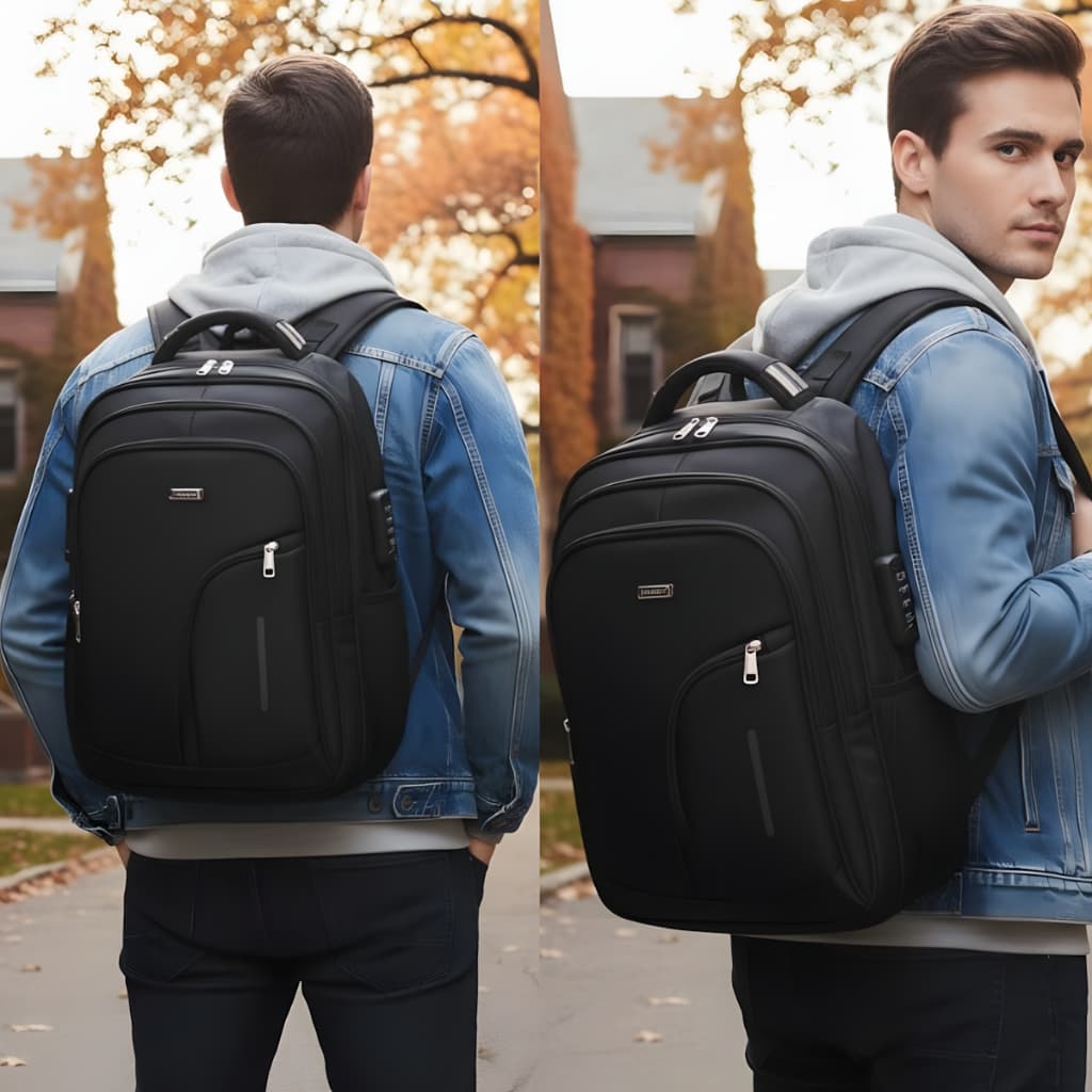 Mochila Xiaobang Zíper Bolsa Prova D'água Com Alça Reforçada Painel Traseiro Respirável 40L