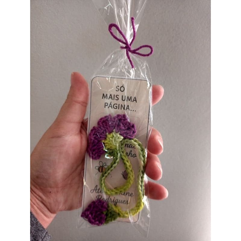 Marcador de Página em Crochê Flor