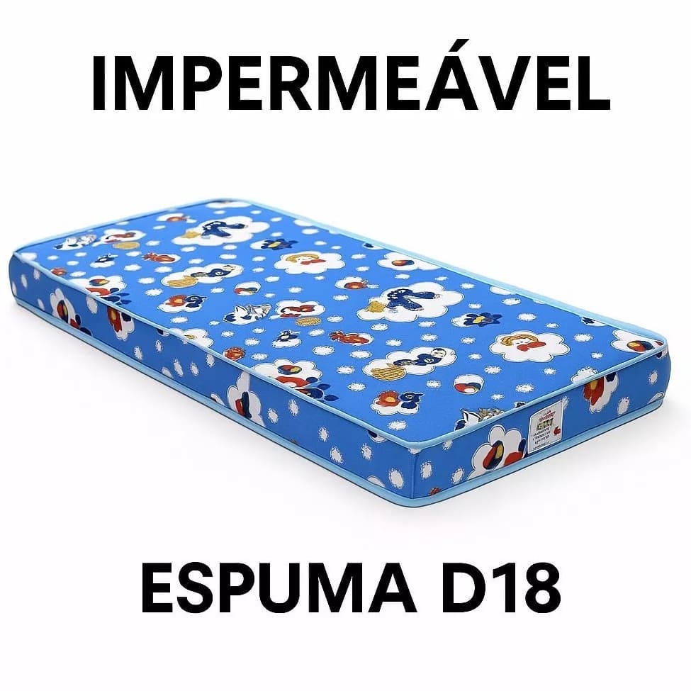 Colchão ORTOBOM Baby Berço e Cama 60x130x10 Physical D18  Infantil Criança Bebe Chiqueirinho Padrão Nacional