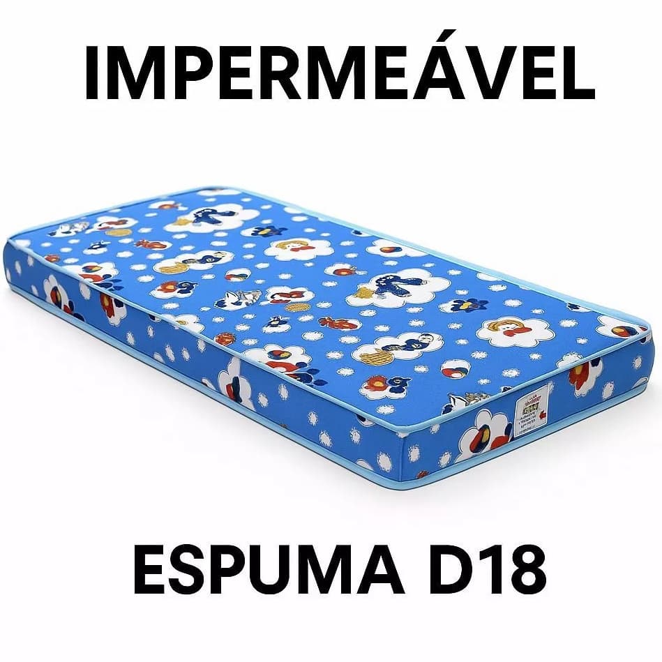 Colchão ORTOBOM Baby Berço e Cama 60x130x10 Physical D18  Infantil Criança Bebe Chiqueirinho
