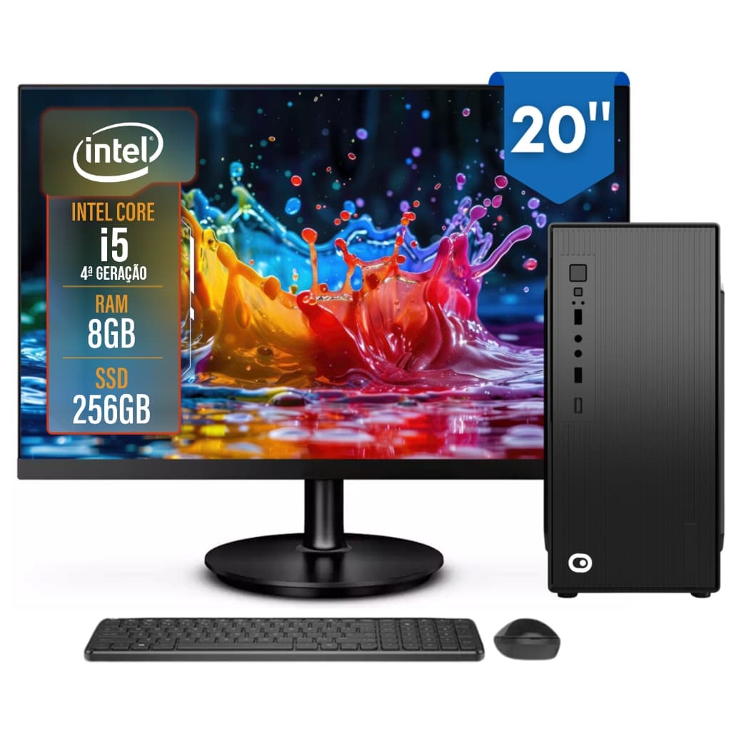 Computador Completo 2Eletro Top Intel Core i5, 8GB RAM, 256GB, Bivolt, 20" LED - CD2E-0110TO