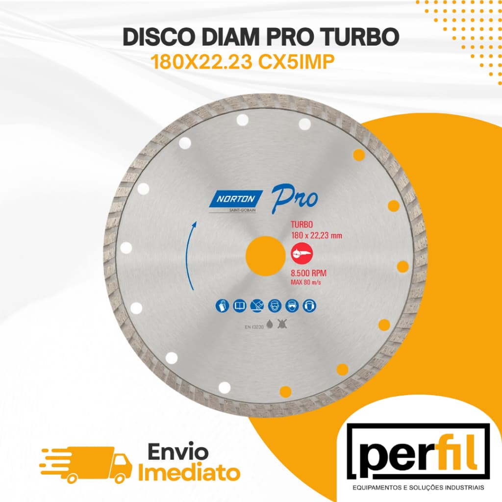 DISCO DIAM PRO TURBO 180X22.23 CX5IMP