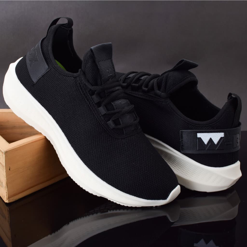 Tenis Wbox Unissex JOGGING PRETO PRETO  Corrida Confortavel Academia Leve Treino Promocao Macio