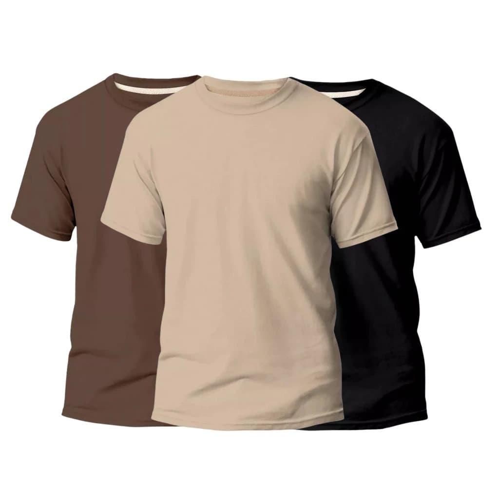 Kit 3 Camisetas Básicas Camisa Lisa Masculina  T- Shirt Algodão Premium Promoção