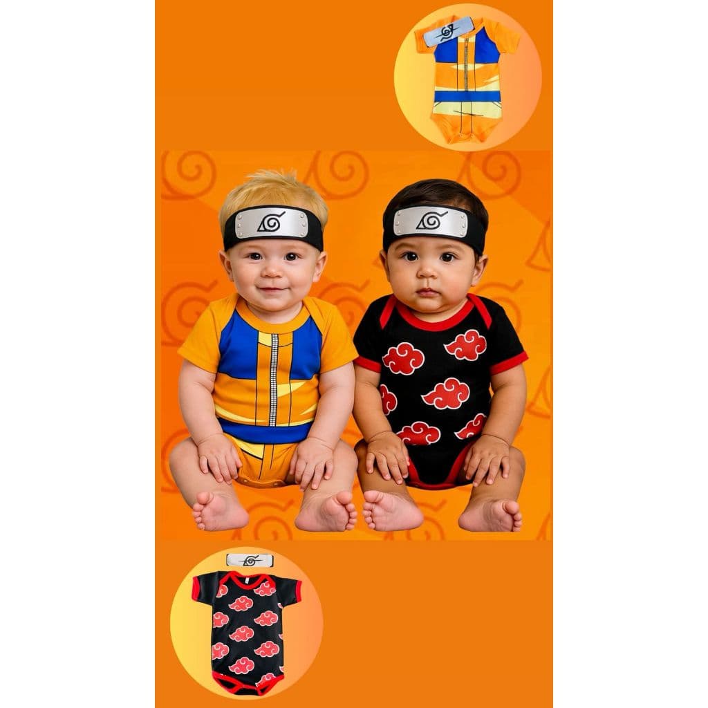 Body temático para mesversario anime goku naruto akatsuki fantasia bebe Cosplay naruto dragon ball z Body Menino bebê