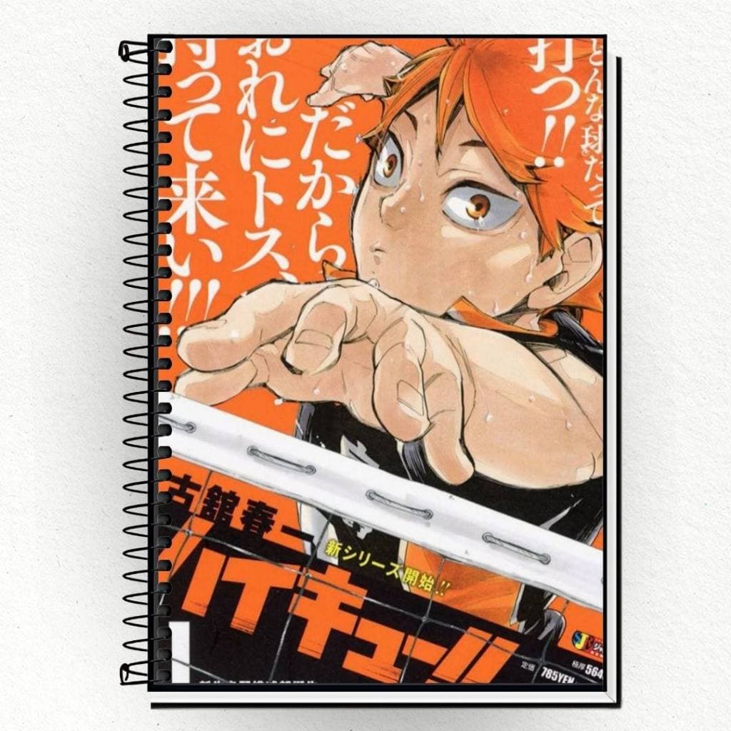 Caderno Haikyuu Hinata 1 10 15 E 20 Matérias Capa Dura Personalizada Tema Anime Japonês Perfeito Para Estudo E Anotações