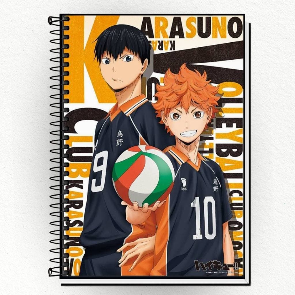 Caderno Haikyuu Hinata 1 10 15 E 20 Matérias Capa Dura Personalizada Anime Japonês Perfeito Para Estudo