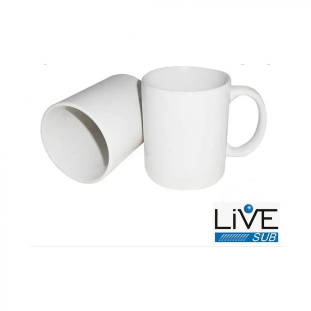 36 Canecas Brancas Porcelana Importada Sublimação 325ml Live