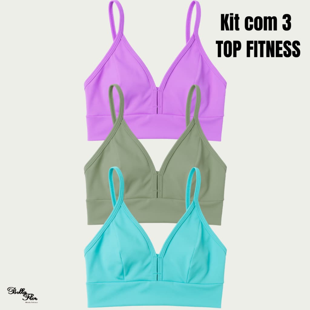 Kit 3 ou 2 Top Academia Musculação Para Fitness Casual Praia Treino C\Elástico