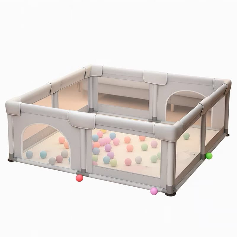 Chiqueirinho Cercadinho Infantil Grande 150x130x60cm Portátil para Bebê com Tela Respirável de Segurança Menino e Menina