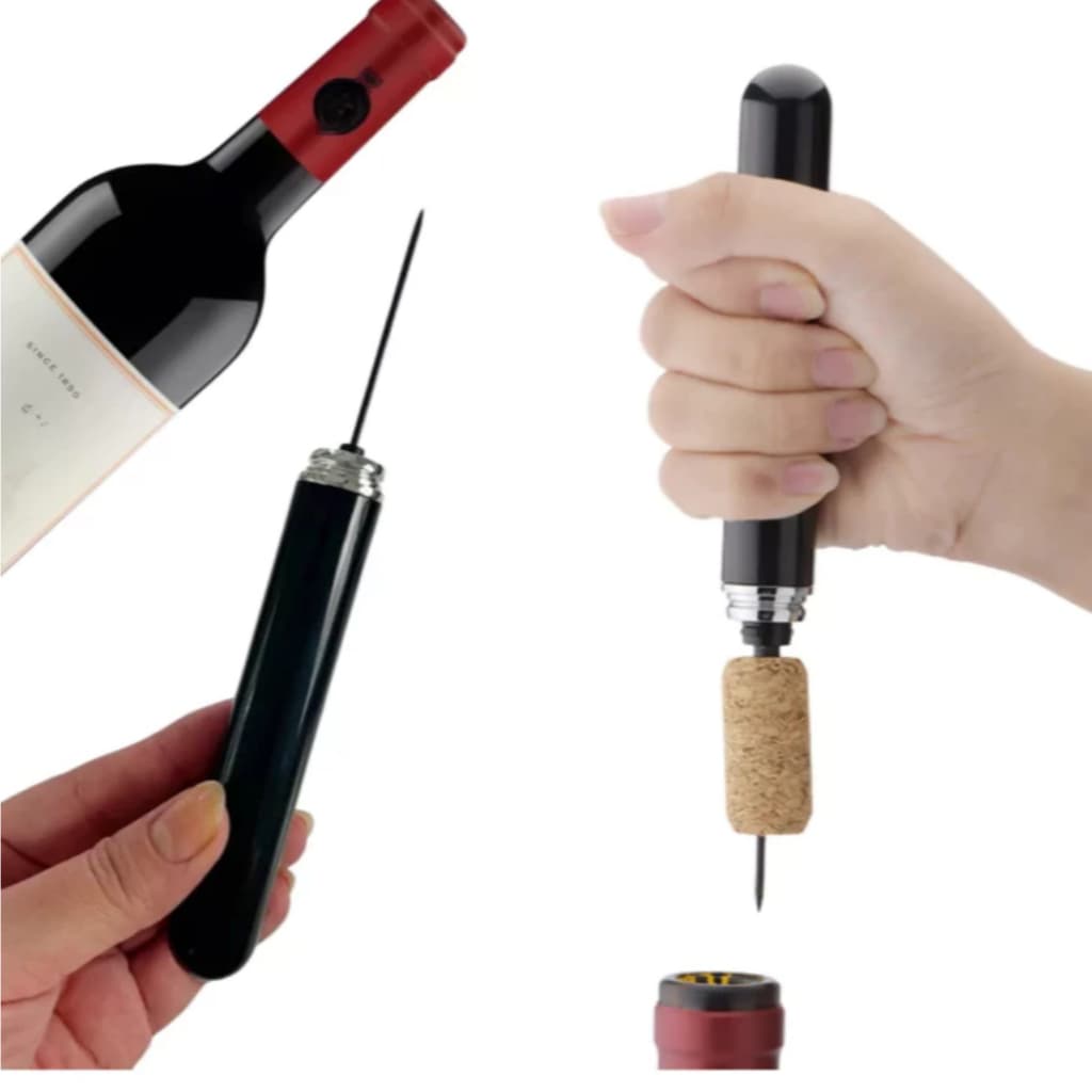 Saca Rolha Abridor Vinho Pneumático Bomba Ar Pressão