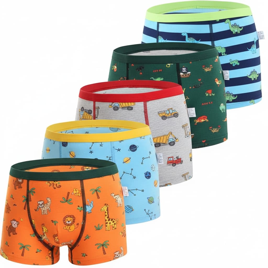 Kit Cueca Boxer Box Infantil Menino Microfibra Confortável Premium