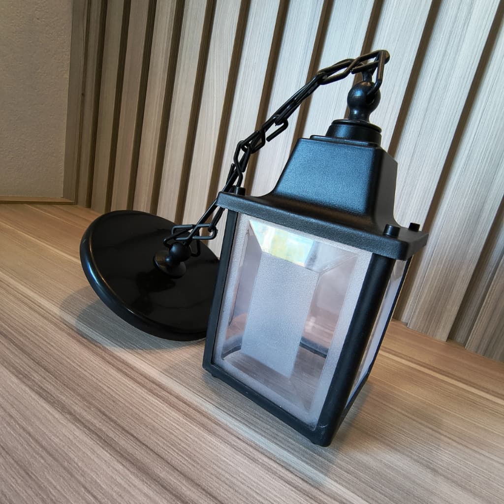 Pendente Luminaria Colonial Vintage Externo Interno Preto Quadrado