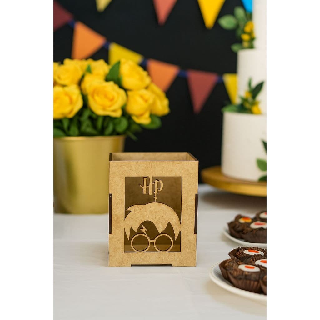 Kit 10 Cachepot Harry Potter Mdf Crú Lembrancinha Festa Aniversário