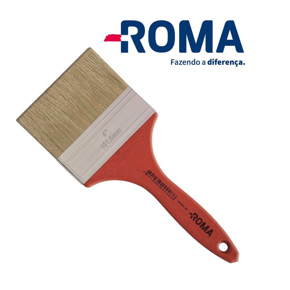 Kit Trinchas Médias 4" Pincéis Roma Cerdas Brancas Pincel Trincha Quatro Polegadas Para Vernizes