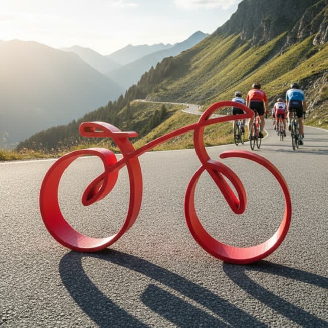 Estatueta Bicicleta Design Exclusivo - Escultura versátil para ciclistas com estilo - várias cores